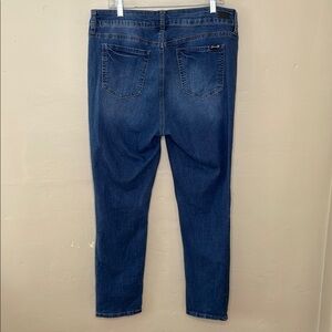 SEVEN 7 Metallic Glitter Racer Stripe Jeans Slim Fit Skinny Stretch 5 Pocket 16W